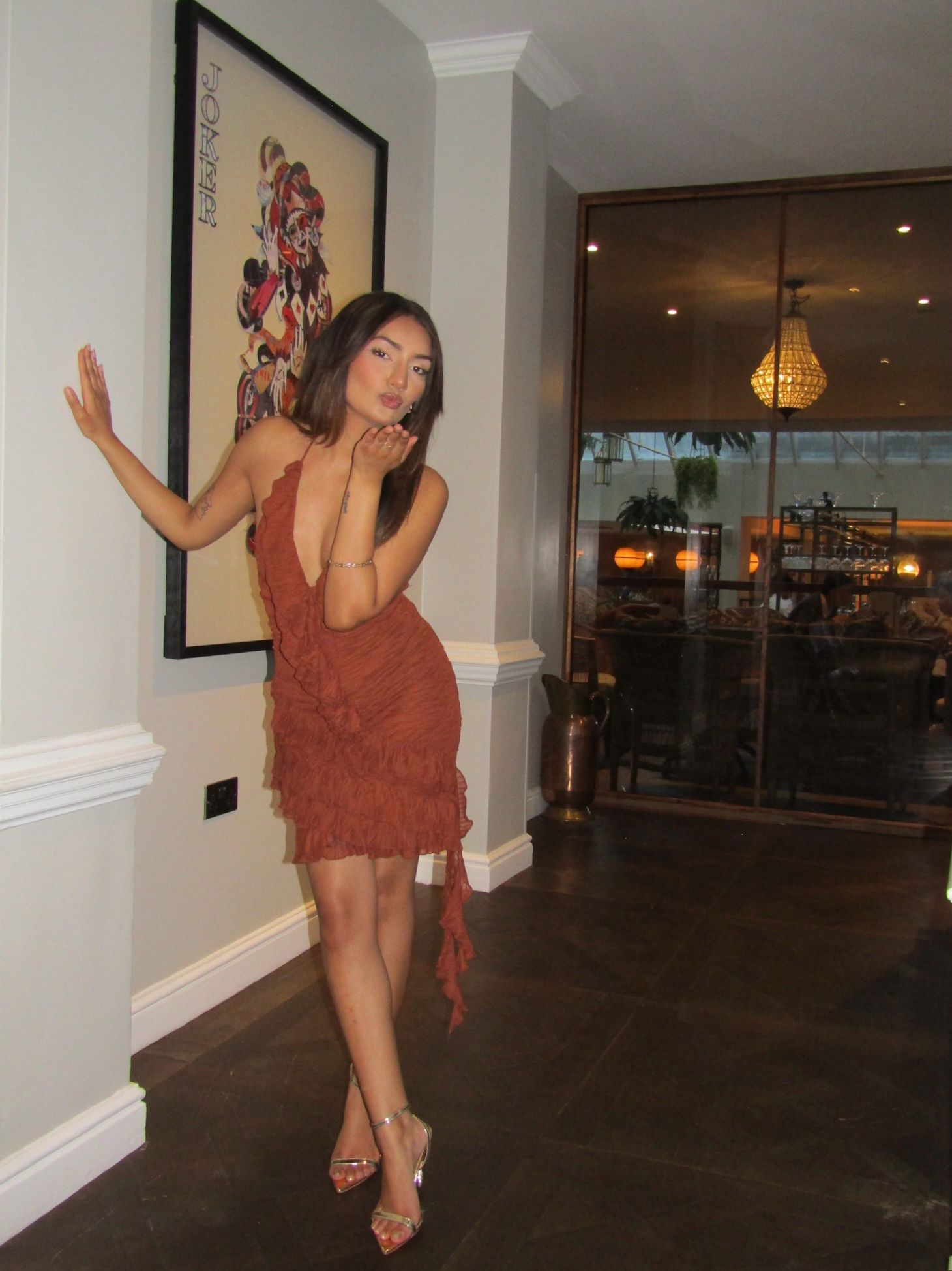 Brown dress picture